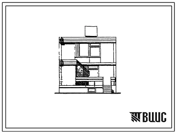 Типовой проект 126-054/1 Блок-квартира двухэтажная четырехкомнатная рядовая с торцевыми окончаниями.