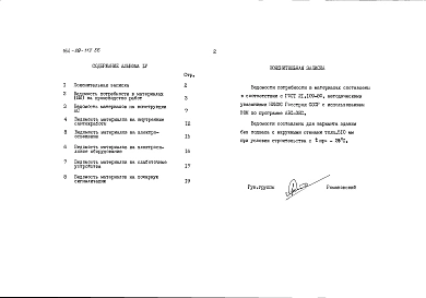 Альбом 4 Ведомости потребности в материалах
