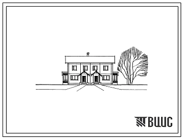 Типовой проект 141-90сх-38/1 Двухэтажный двухквартирный жилой дом с квартирами типа 4А в двух уровнях.