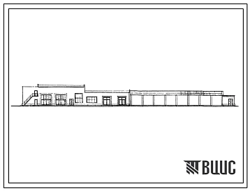 Типовой проект 503-265 Гараж на 8 автомашин и 8 тракторов с навесом-стоянкой.
