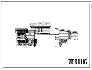 Типовой проект 185-000-306с.85 2-комнатный летний садовый домик на крутом рельефе (вариант-1). Для строительства во 2В,3Б,3В,4Г климатических подрайонах Армянской ССР сейсмичностью 7,8,9 баллов.
