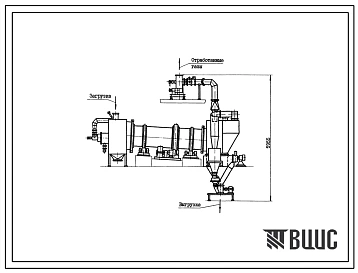 Типовой проект 406-9-240 Сушило барабанное с охлаждением Д=1 м; L=4 м производительностью 2,5 т/ч на мазуте для песка.