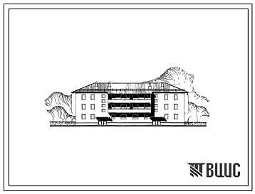 Типовой проект 114-52-184с Трехэтажный двухсекционный дом на 18 квартир (однокомнатных 1Б-6, двухкомнатных 2Б-6, трехкомнатных 3Б-6). Для строительства во 2В и 3В климатических подрайонах Казахской ССР сейсмичностью 7 и 8 баллов