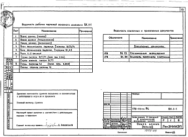 Альбом 6 Внутренний водопровод и канализация ниже и выше отм. 0.000 (ВК.1-1)