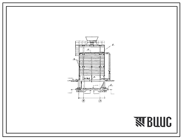 Типовой проект 901-6-86.86 Градирня трехсекционная с вентиляторами 3ВГ25 капельная с секциями площадью 24 кв. м с каркасом из железобетонных элементов