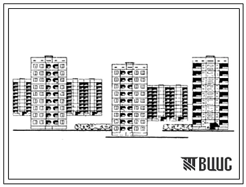Типовой проект 135-078 Девятиэтажная блок-секция рядовая правая на 18 квартир (двухкомнатных 2Б-9; трехкомнатных 3А-9).
