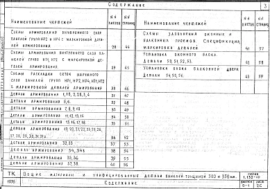 Выпуск 0-1 Общие материалы и унифицированные детали панелей толщиной 300 и 350 мм