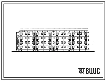 Типовой проект 1Кз-464ДС-16 Односекционный четырехэтажный жилой дом на 64 квартиры для малосемейных.