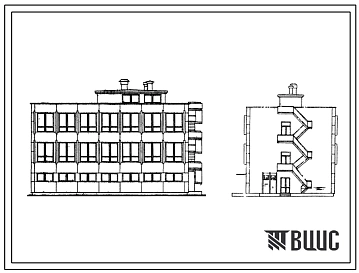 Типовой проект 501-216 Дом связи для отделенческих и крупных станций объемом 3540 м3, тип 3 (каркасно-панельный)