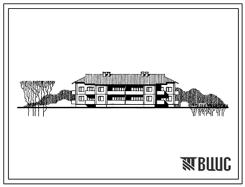 Типовой проект 111-26-58с/1 Двухэтажный двухсекционный 12-квартирный жилой дом.