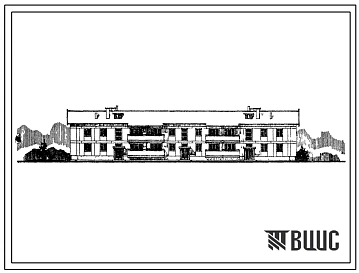 Типовой проект 113-24-70 Двухэтажный трехсекционный жилой дом на 16 квартир для строительства в сельской местности.