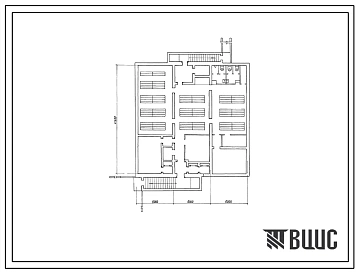 Типовой проект А-II,III,IV-300-380.87 Склад материалов и оборудования отдельно стоящий заглубленный. Стены монолитные железобетонные (убежище на 300 человек, размеры убежища 18м на 17,5м, режимы вентиляции 1,2,3)