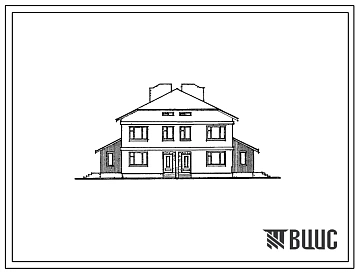 Типовой проект 143-000-168 Двухэтажный двухквартирный жилой дом с четырехкомнатными квартирами (для индивидуальных застройщиков)
