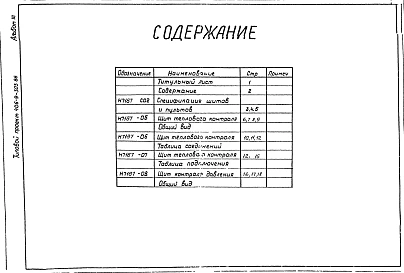 Альбом 3 Тепловой контроль и автоматика. Чертежи-задания заводу-изготовителю