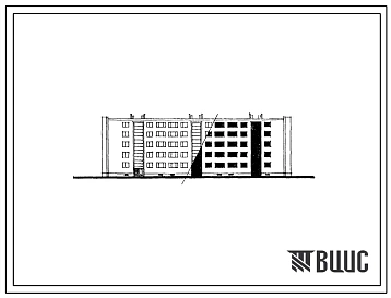 Типовой проект 1Э-318-37 Пятиэтажный трехсекционный жилой дом на 45 квартир со стенами из кирпича (однокомнатных 5, двухкомнатных 35, трехкомнатных 5).