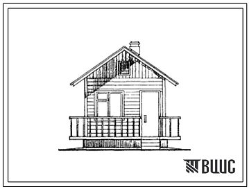 Типовой проект 501-281 Одноэтажное здание переездного поста. Стены деревянные брусчатые