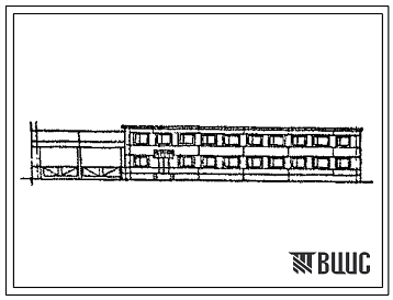 Фасады Типовой проект 416-1-271.94 Административно-бытовой корпус автотранспортного предприятия на 50 автомобилей смешанного парка
