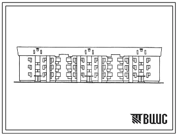 Типовой проект 114-12-124 Трехсекционный дом на 30 квартир (двухкомнатных 2Б – 12, трехкомнатных 2Б – 12, четырехкомнатных 4Б – 6). Общая площадь 1853 м2 (СТЕНЫ ИЗ КИРПИЧА, Перекрытия железобетонные. Полное инженерное благоустройство.)