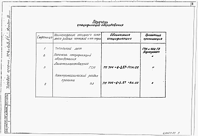 Альбом 3 Спецификация оборудования    
