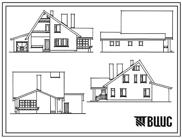 Типовой проект 144-12-237.91 Дом с пятикомнатной квартирой, с пристроенными гаражом и хозпостройкой. Общая площадь квартиры 139 м2