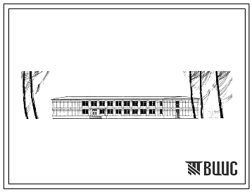 Типовой проект 223-1-161 Восьмилетняя общеобразовательная школа на 8 классов (192 учащихся) для строительства в 1В подрайоне, 2 и 3 климатических районах со стенами из легкобетонных блоков.