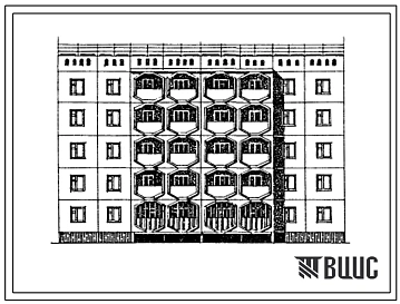 Типовой проект 76-0100сп.13.87 Блок-секция 20-квартирная рядовая 3.2-2.3 (шаг 3,0 и 3,6 м). Для строительства в Узбекской ССР.