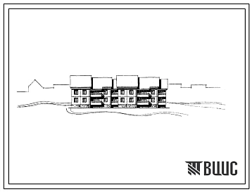Типовой проект 97-051/1 Блок-секция двухэтажная четырехквартирная рядовая с торцовыми окончаниями (двухкомнатных 2Б — 2, пятикомнатных 5Б — 2).