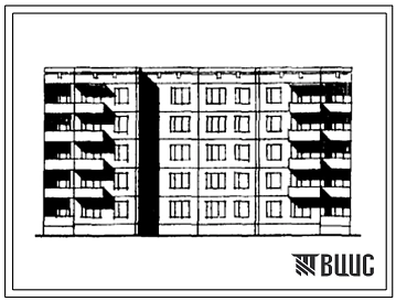 Типовой проект 75-018/1 Блок-секция 5-этажная 30-квартирная рядовая 1Б-2Б-3Б и 1Б-2Б-3Б