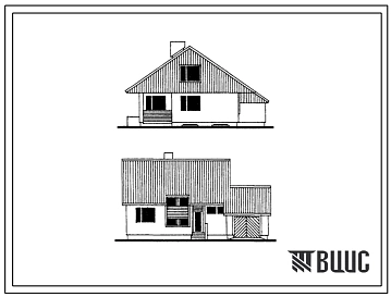 Типовой проект 183-23-73 Четырехкомнатный мансардный жилой дом.