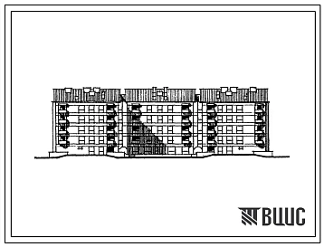 Типовой проект 113-64-27с.13.88 Пятиэтажный дом на 58 квартир, с квартирами для инвалидов на первом этаже