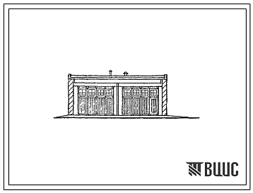 Типовой проект ХФ-71 (13-65-КП) Гараж для дежурной машины и тягача. Отапливаемый