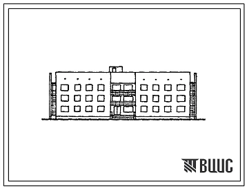 Типовой проект ЦВП-74.77 (01-23-КК) Гарнизонное общежитие секционного типа на 114 человек