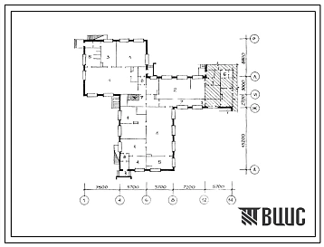 Типовой проект Б-3-200(211-2-154) Двойное использование помещений первого этажа универсальных детских яслей-садов на 160(165) мест в панельных конструкциях серии 94, (убежище на 200 человек, размеры убежища 31,8м на 27,3м, режимы вентиляции 1,2).