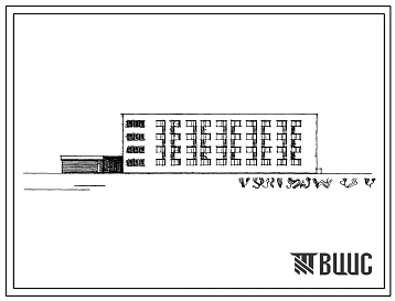 Типовой проект 164-80-41п 4-этажное общежитие на 200 мест для рабочих, служащих, студентов и учащихся профтехучилищ. Для строительства в несейсмических районах, на грунтах 2 типа просадочности.