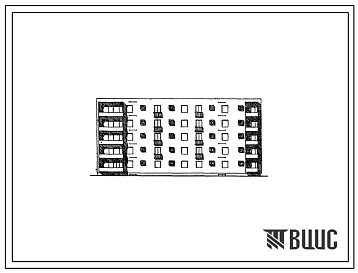 Типовой проект 98-027С Пятиэтажная блок-секция поворотная левая обратная на 20 квартир (двухкомнатных 2Б-10, трехкомнатных 3А-5, пятикомнатных 5А-5). Для строительства в 3 климатическом районе Киргизской ССР сейсмичностью 8 баллов