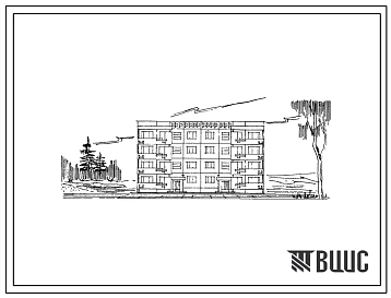 Типовой проект 76-038СП Крупнопанельная блок-секция двойная четырехэтажная на 16 квартир (трехкомнатных 3А-8, двухкомнатных 2Б-8). Для районов сейсмичностью 8 баллов.