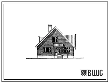 Типовой проект 144-24-236.13.87 Мансардный 1-квартирный жилой дом с 4-комнатной квартирой (для строительства в северо-центральных районах Украинской ССР)