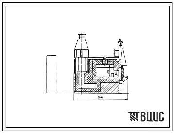 Типовой проект 406-9-220 Печь нагревательная камерная размерами пода 1,16 х 1,5 м на газе низкого давления с отводом дыма вверх