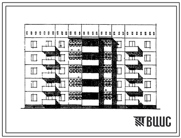 Типовой проект 148-034сп Блок-секция пятиэтажная 20-квартирная рядовая 3Б-3Б-3Б-3Б.