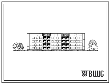 Типовой проект 111-26-6 4-этажный 3-секционный крупнопанельный дом на 32 квартиры . Для строительства в 3 климатическом районе, в 3Б и 3В климатических подрайонах Украинской ССР.