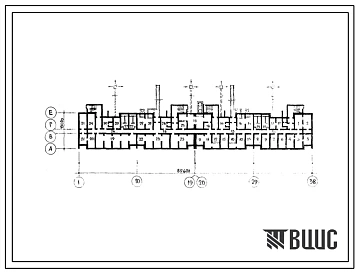 Типовой проект А-IV-1000-78/186 Помещения  общественного назначения в подвале 5 этажного 6 секционного жилого дома, скомпонованного  из блок-секций 92-03с,92-04с и 32-07с, (убежище на 1000 человек, размеры убежища 89,62м на 13,02м, режимы вентиляции 1,2).