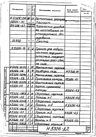 Состав альбома. Типовой проект 406-9-70Альбом 1 Сушило для поверхностной подсушки литейных полуформ размером 3000х2600, на газе Н5326