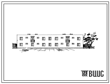 Типовой проект 101-044сп/1 Двухэтажная блок-секция рядовая на 6 квартир типа 3А. Для строительства в районах несейсмических и сейсмичностью 7 баллов