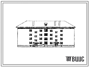 Типовой проект 114-24-23/1 Четырехэтажный двухсекционный дом на 24 квартиры (однокомнатных 1Б-8, двухкомнатных 2Б-12, трехкомнатных 3Б-4). Для строительства во 2 и 3 климатических районах ССР