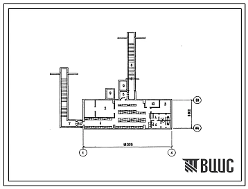 Типовой проект А-II,III,IV-135(701-3-26С.88) Материально- технические кладовые в подвале склада для хранения продовольственных и непродовольственных товаров, (убежище на 135 человек, размеры убежища 18м на 6м, режимы вентиляции 1,2).