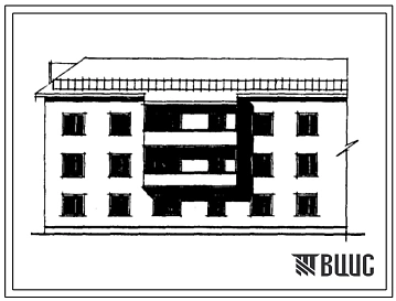 Типовой проект 52-0211с Трехэтажная блок-секция торцевая левая на 6 квартир (четырехкомнатных 4Б-3, пятикомнатных 5Б-3). Для строительства в районах сейсмичностью 9 баллов