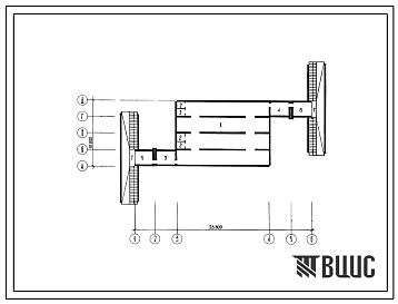 Типовой проект АУ-2-200-55.85 Убежище быстровозводимое на 200 человек(из стеновых панелей серии иис-04), (убежище на 200 человек, размеры убежища 28,8м на 10,8м, режимы вентиляции 1,2).