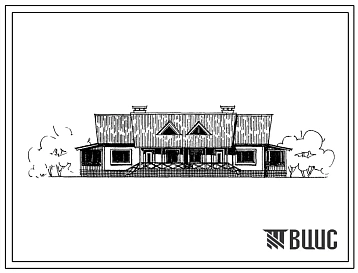 Типовой проект 181-135-180/1 Одноэтажный жилой дом на 2 трехкомнатные квартиры. Для строительства в 1В климатическом подрайоне, 2 и 3 климатических районах