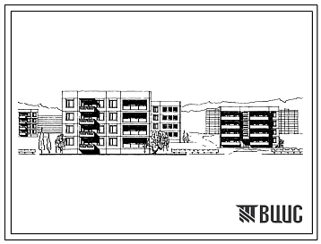 Типовой проект 135-064с/1 Четырехэтажная блок-секция торцовая правая на 12 квартир (однокомнатных 1Б-4; трехкомнатных 3Б-4; четырехкомнатных 4Б-4).