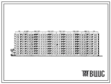 Типовой проект 111-135-24С Девятиэтажный шестисекционный жилой дом на 125 квартир (двухкомнатных 2Б-53, трехкомнатных 3А-36, трехкомнатных 3Б-18, четырехкомнатных 4Б-18). Для строительства в 4 климатическом районе сейсмичностью 7 и 8 баллов.